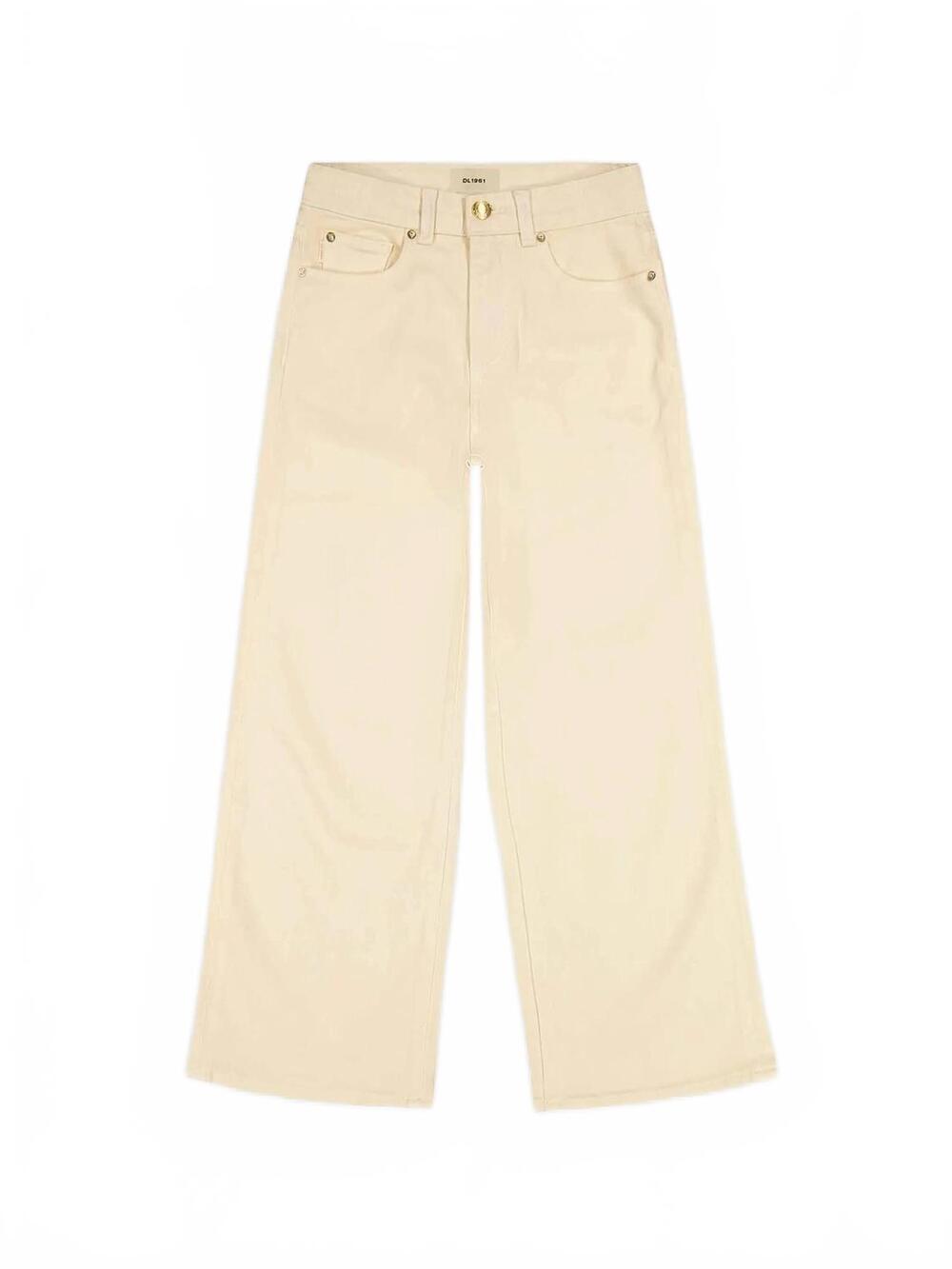 NEW DL1961 - WOMEN'S kid's lily wide leg jeans in manilla